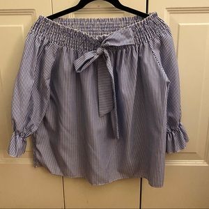 Cute bow off shoulder top